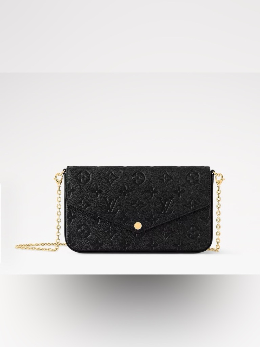 Louis Vuitton Pochette Félicie Monogram  with Gold Chain